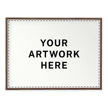United Visual Products Drop-In Shadowbox, 18"x24", Walnut/Pumice UVSB1824-WALNUT-PUMICE